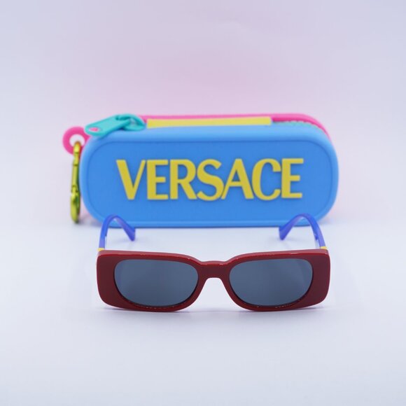Versace Kids VK4003U 506587 Rectangle Sunglasses - Red/Blue/Dark Grey - Picture 4 of 9